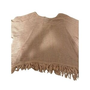 Fringe Hem Knit Top Cropped Sweater Pullover‎ Cover Up